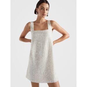 Seed heritage pearl sequin mini dress